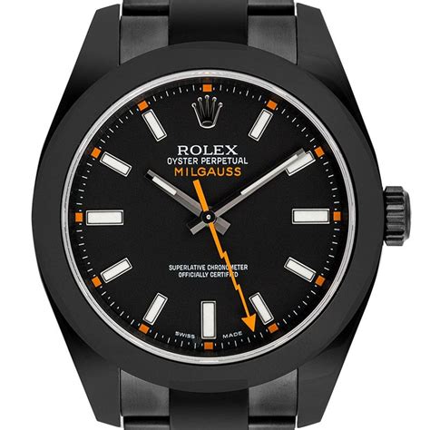 rolex milgauss black limited edition dlc pvd|Rolex oyster perpetual Milgauss black.